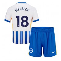 Brighton Danny Welbeck #18 Replica Home Minikit 2024-25 Short Sleeve (+ pants)